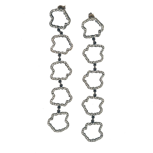 Open Squiggle Dangle Post Earrings