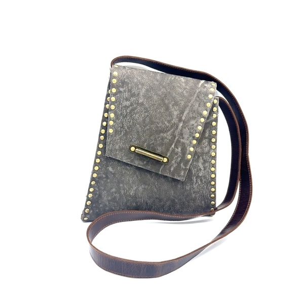 Slanted Cross Body Leather Bag