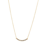 Curved Bar Baguette Crystal Necklace