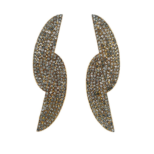 pave crystal post earrings