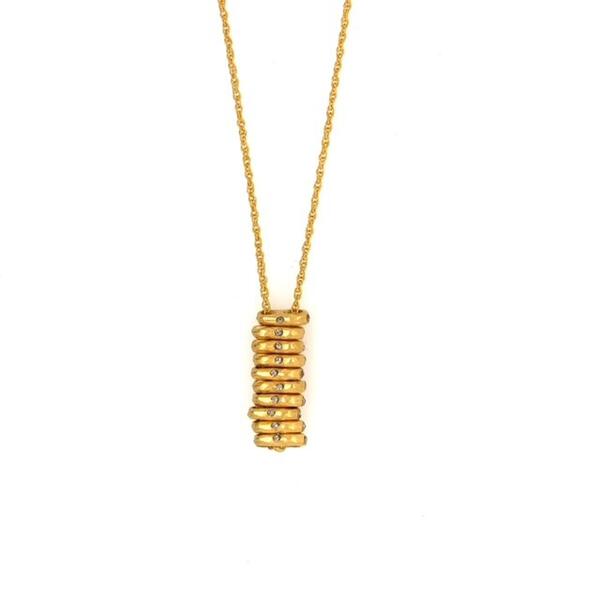 Mini Crystal Stacked Y Necklace in Gold