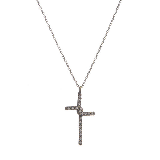 cross necklace, handmade, body jewelry