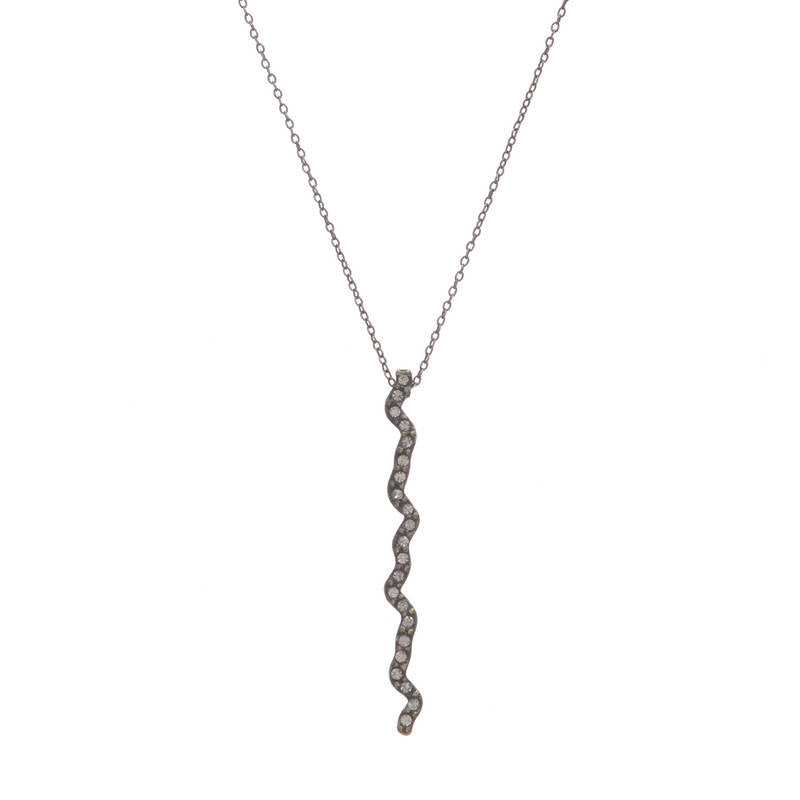Crystal Squiggle Necklace