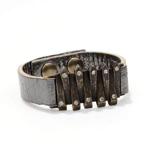 Interlocked Metal Bar Bracelet