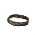 "Empire State" Pave Leather Bracelet