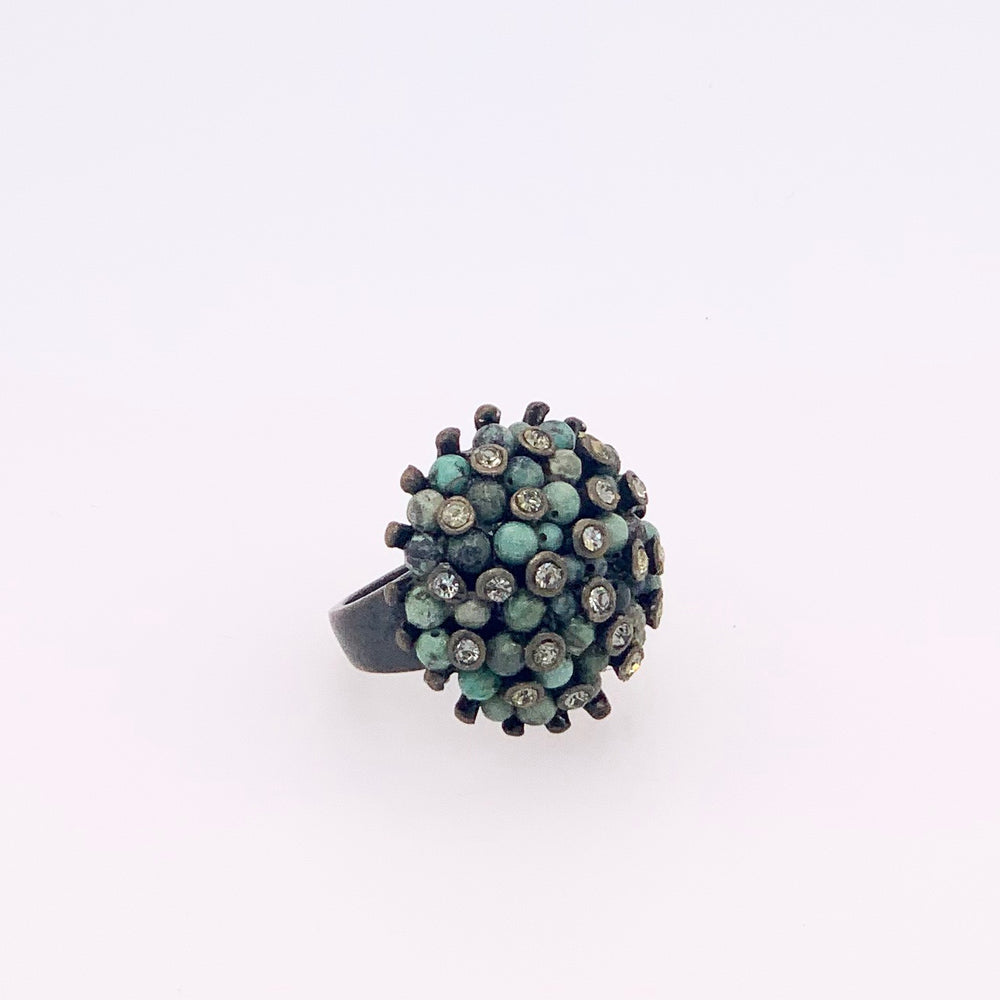 crystal ring, handcrafted