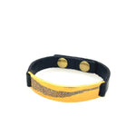 "Empire State" Pave Leather Bracelet in Gold