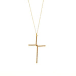 Interlocked Pave Cross Necklace
