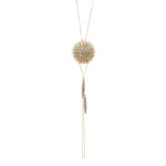 Long Crystal Flower Necklace