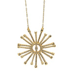 Crystal Spider Necklace in Gold Finish