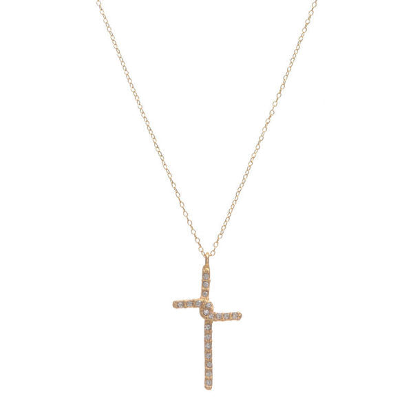 cross necklace, handcrafted