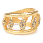 Open Pave Navette Ring